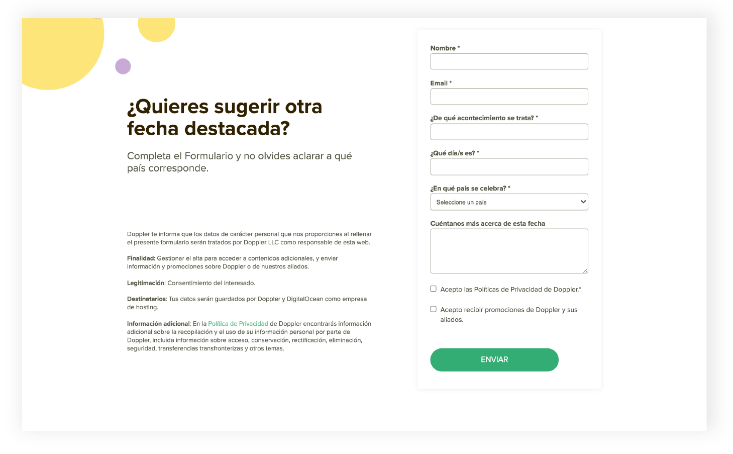 formulario sugerencias calendario de marketing