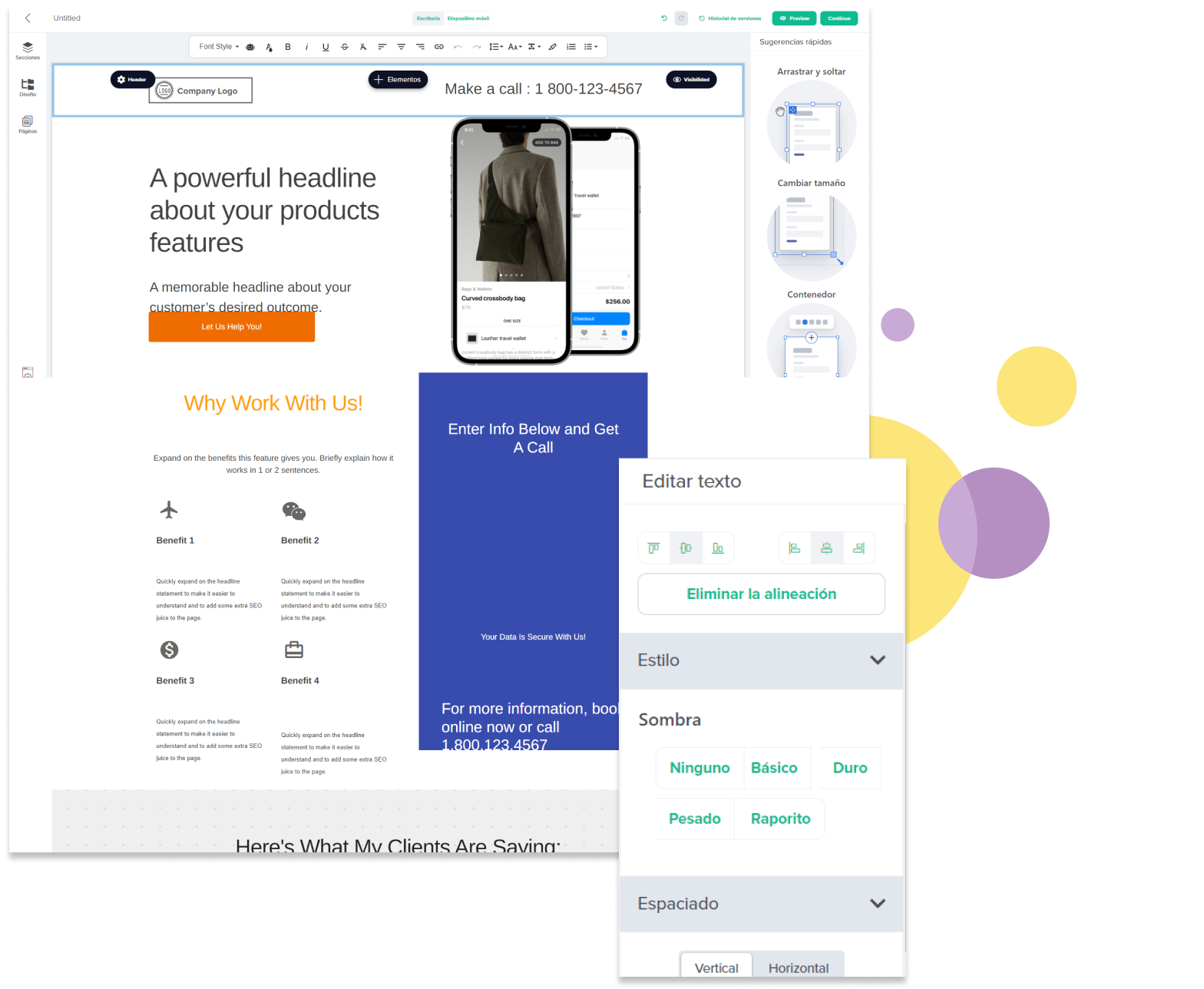Landing pages