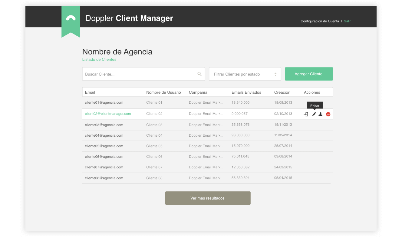 Client Manager de Doppler: Administración de múltiples usuarios 