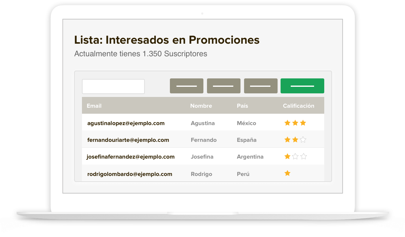 Listas de Contactos para Email Marketing